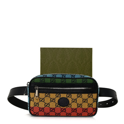 Gucci Monogram Multicolor Retro Interlocking G Belt Bag Blue Rainbow Light Blue 11 of 11