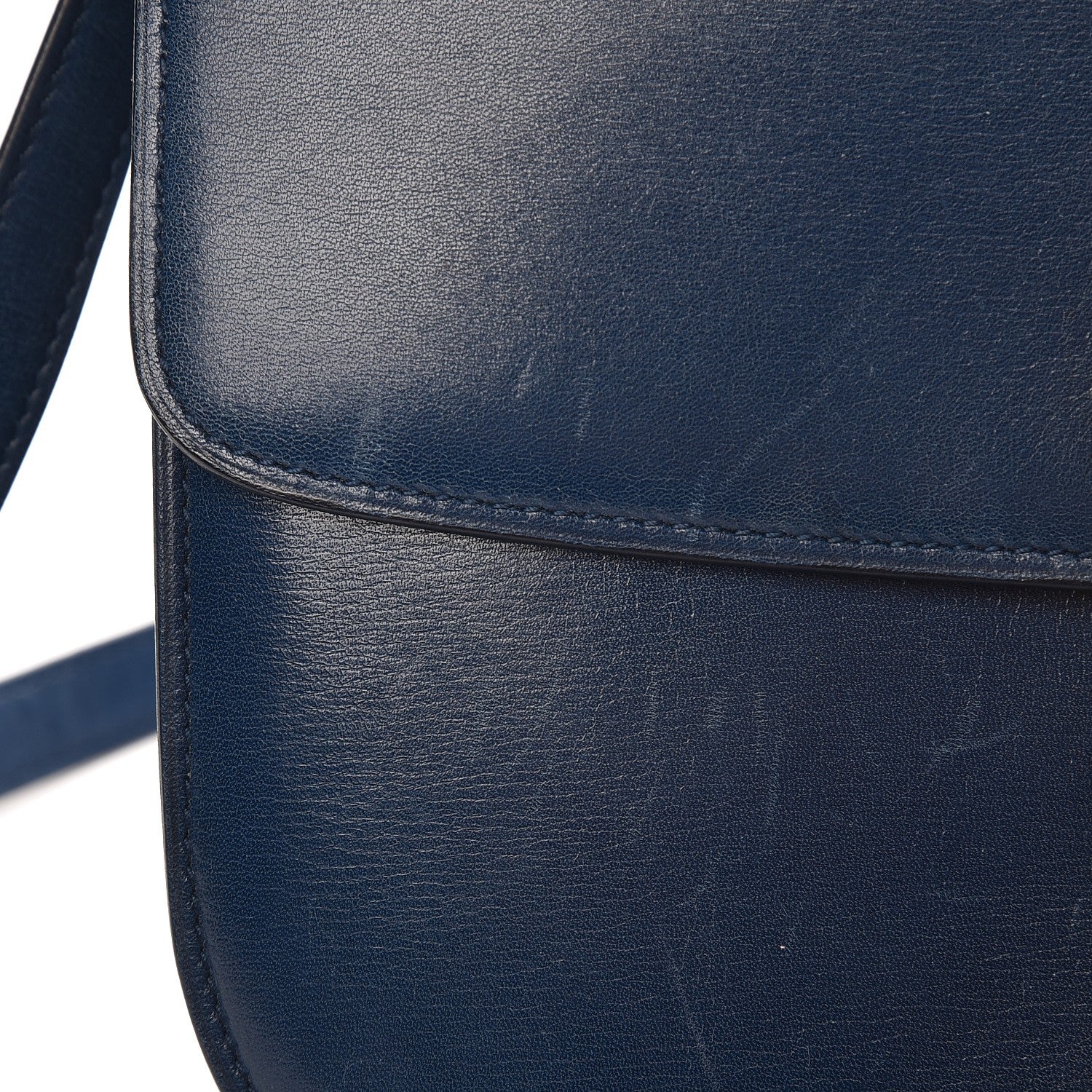 Celine Box Calfskin Medium Classic Box Flap Bag Blue 8 of 10