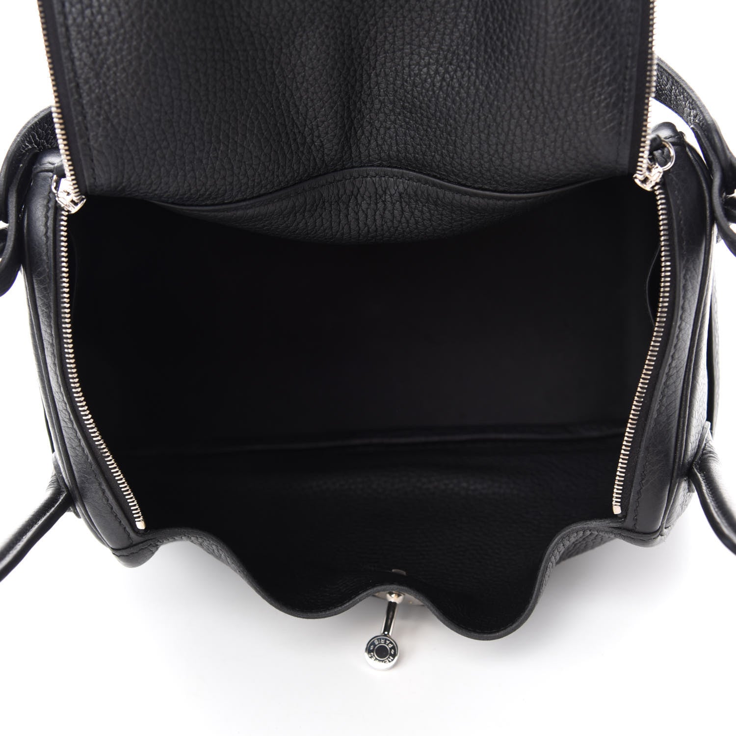 Hermes Taurillon Clemence Lindy 26 Black 5 of 11