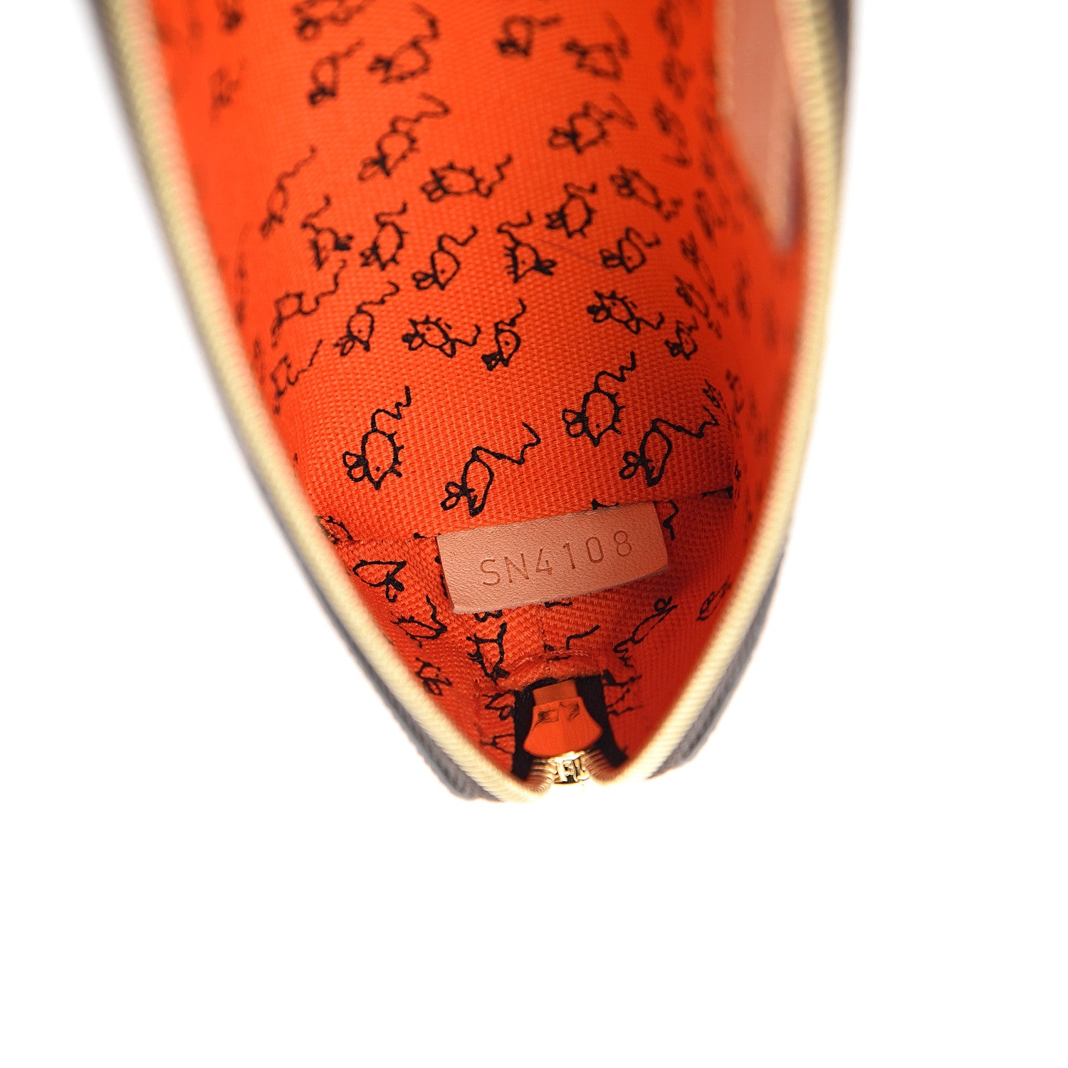 Louis Vuitton Catogram Elizabeth Pouch Orange Marron 6 of 7