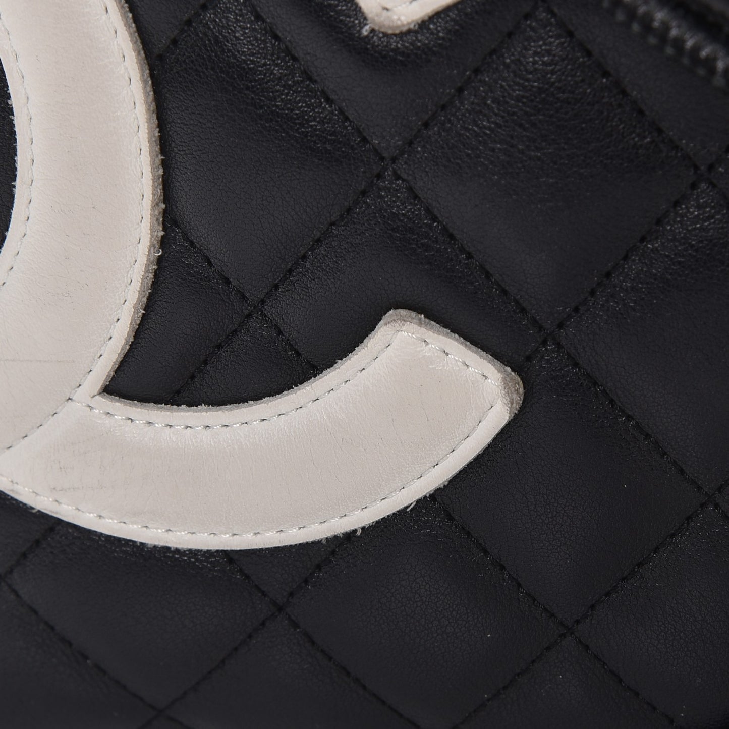 Calfskin Cambon Flat Messenger Black