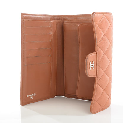 Chanel Caviar Quilted Large Flap Wallet Rose 10 of 11