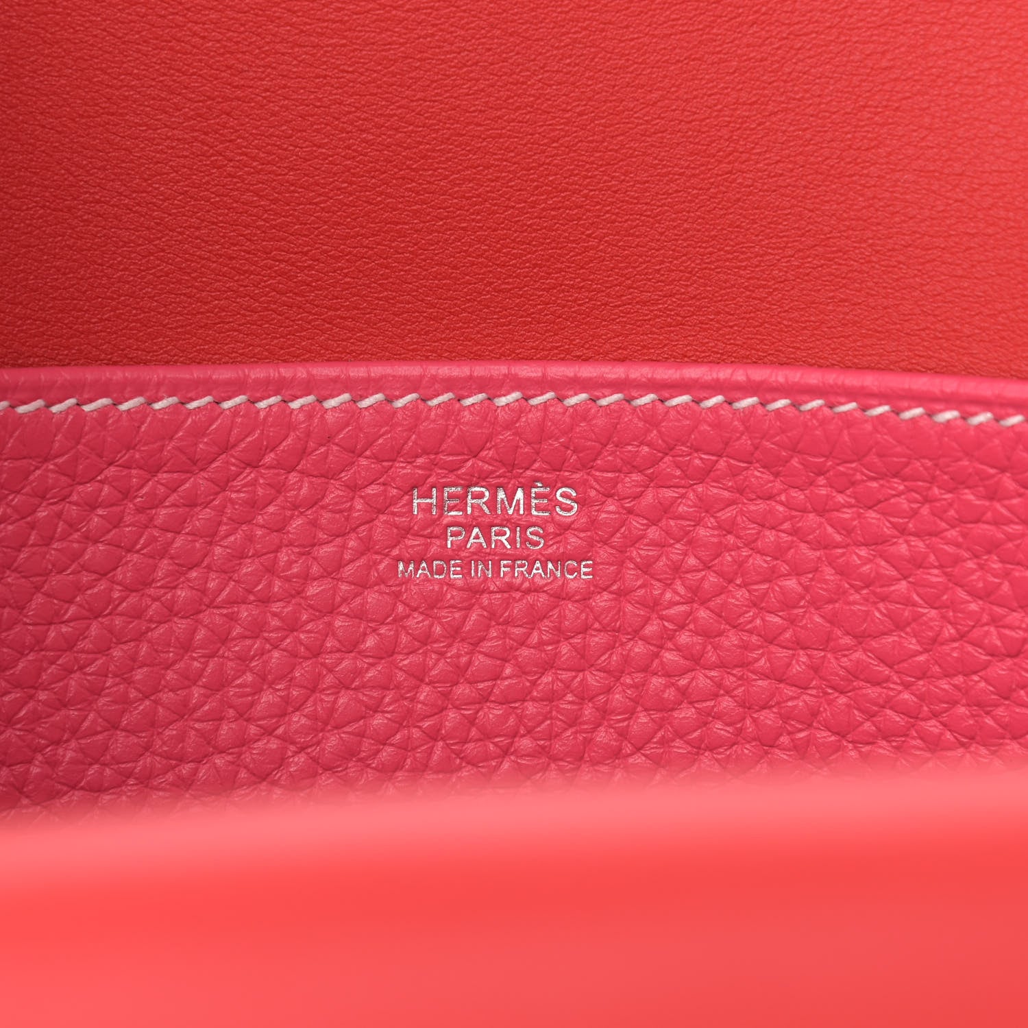 Hermes Taurillon Clemence Halzan 31 Rose Extreme Rouge De Coeur 5 of 8