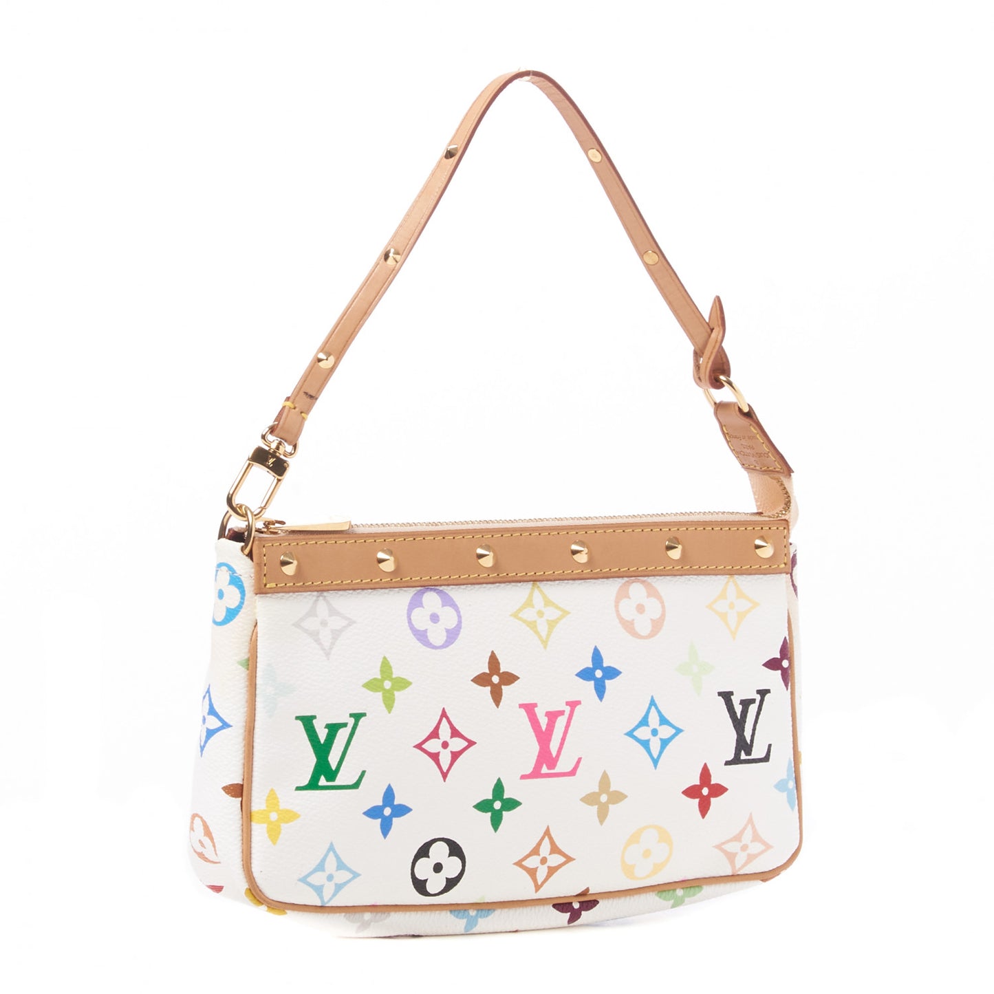 Monogram Multicolor Pochette Accessories White