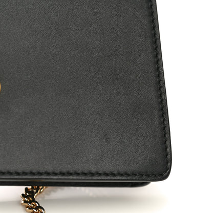 Gucci Calfskin Super Mini Sylvie Chain Shoulder Bag Black 17 of 19