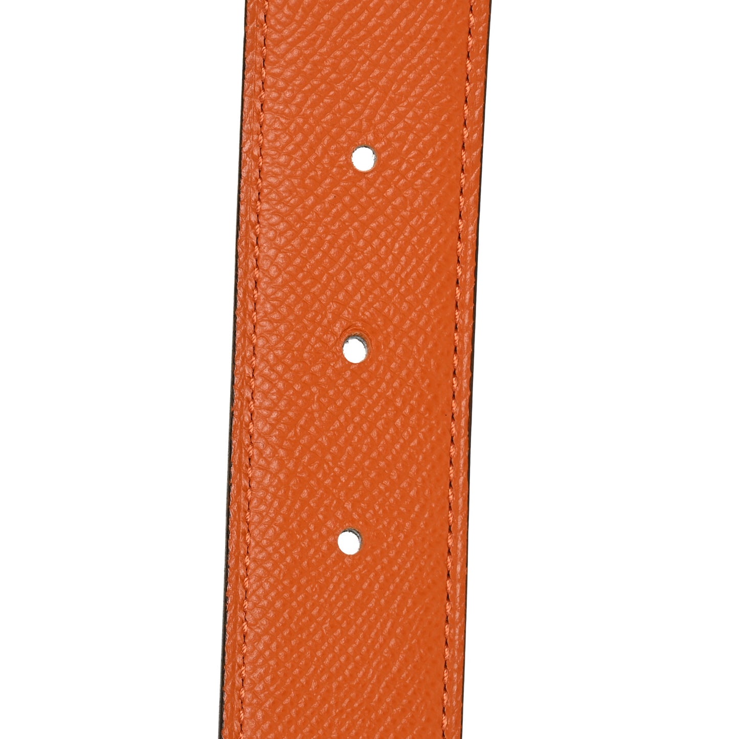 Swift Epsom 32mm Au Carre H Belt 95 Etoupe Orange