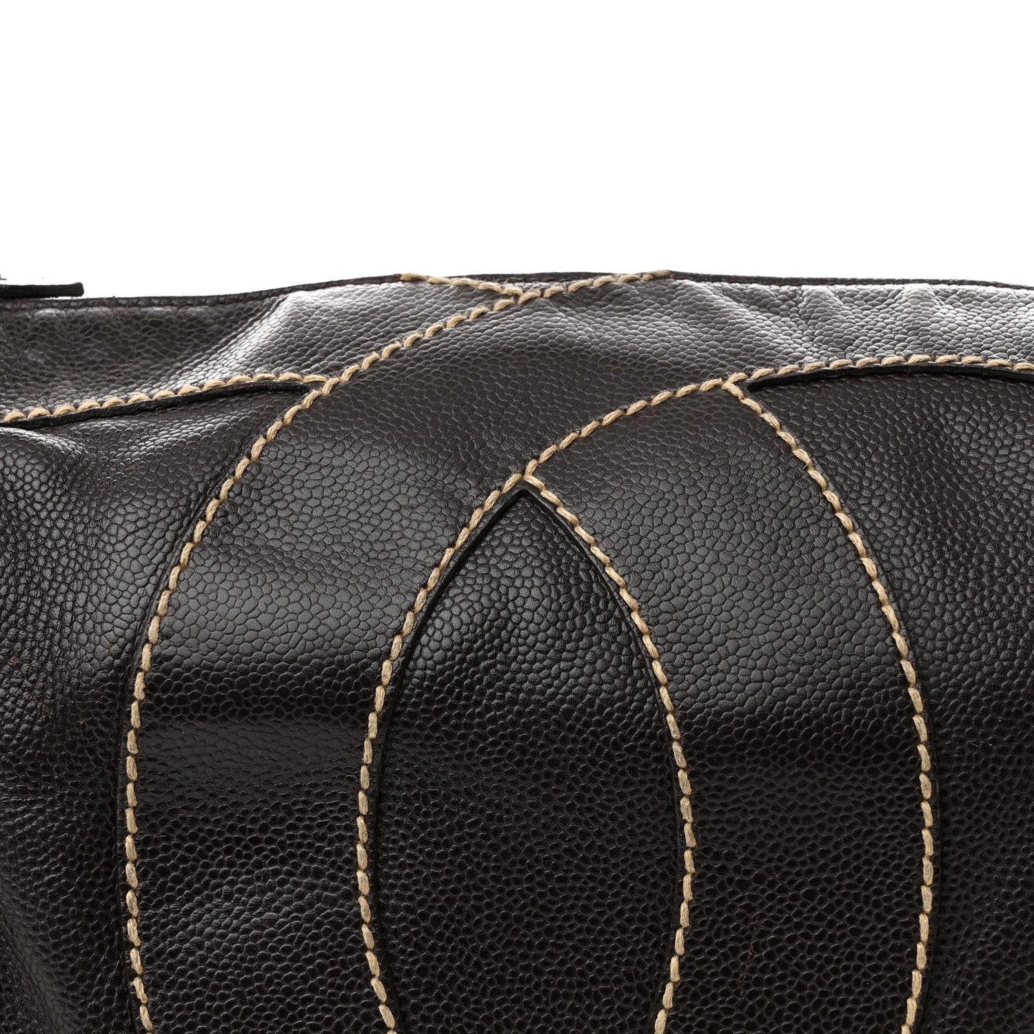 Chanel Caviar CC Stitched Medium Hobo Brown 8 of 16