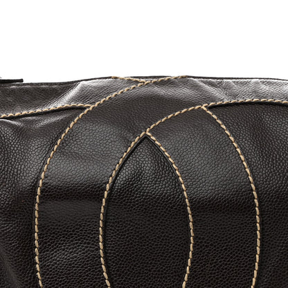 Chanel Caviar CC Stitched Medium Hobo Brown 8 of 16
