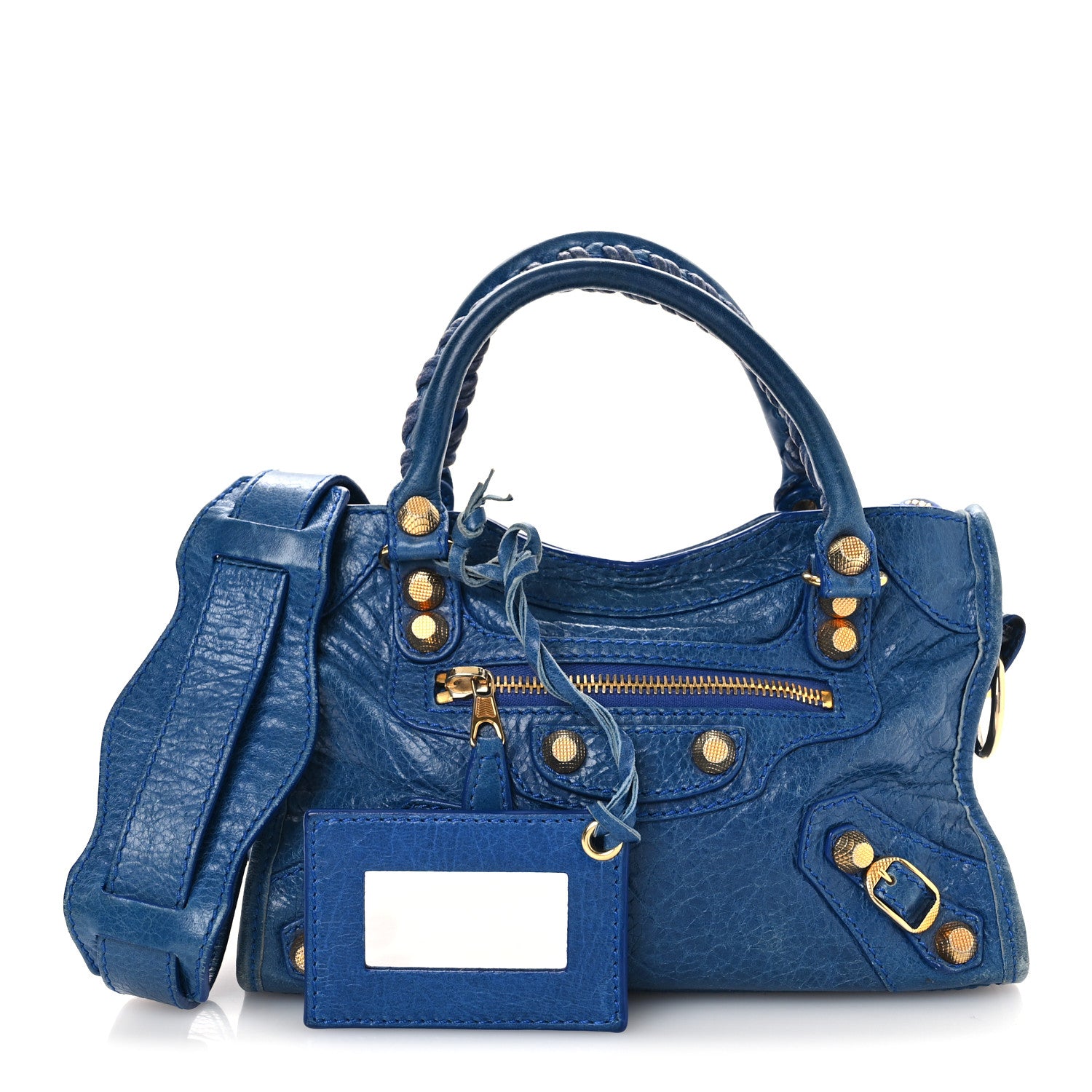 Balenciaga Agneau Giant 12 Gold Hardware Mini City Bleu Lazuli 3 of 14
