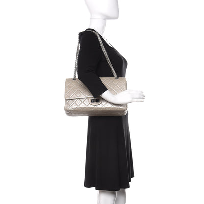 Chanel Metallic Aged Calfskin Quilted 2.55 Reissue 227 Flap Silver 2 of 11
