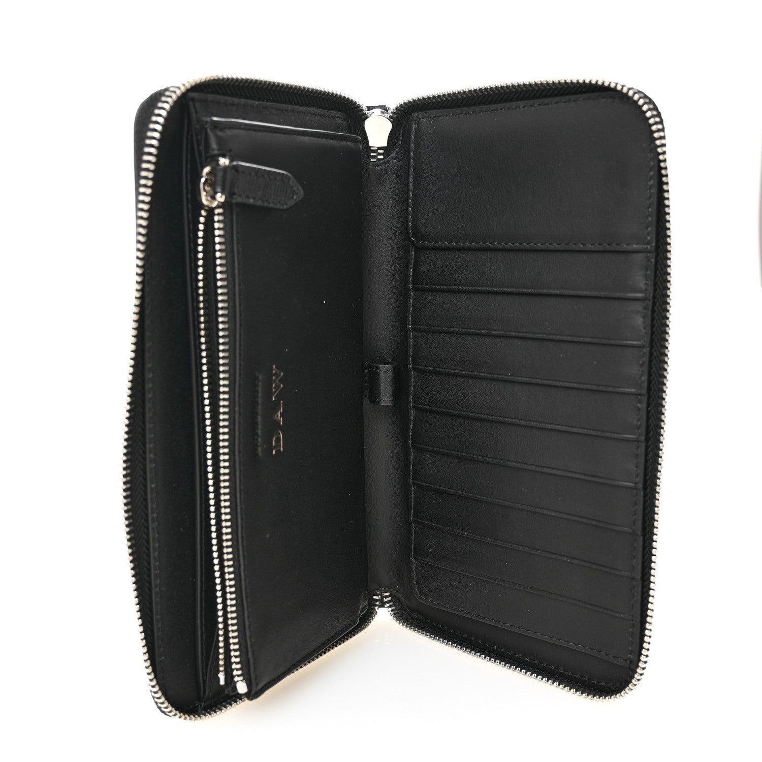 Burberry London Check Long Zip Around Wallet Charcoal Black