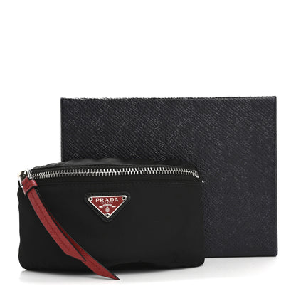 Prada Tessuto Nylon Pouch Black Fiery Red 11 of 11