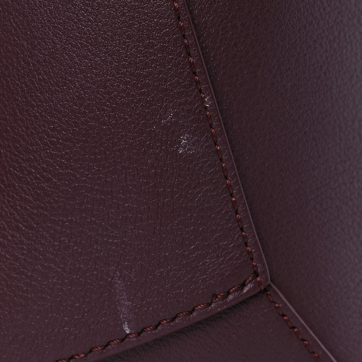 Soft Grained Calfskin Small Puzzle Edge Bag Dark Burgundy