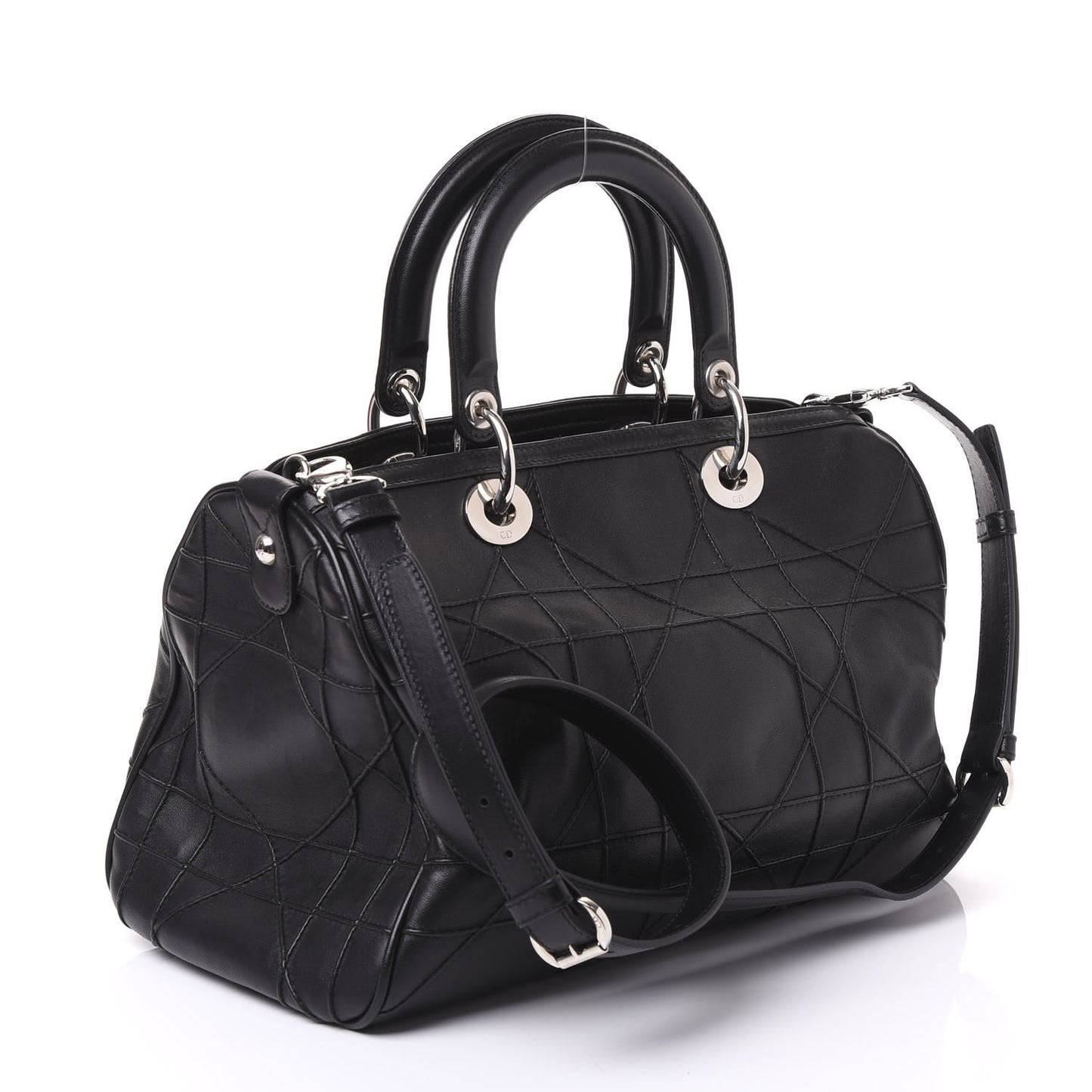 Lambskin Cannage Granville Polochon Black