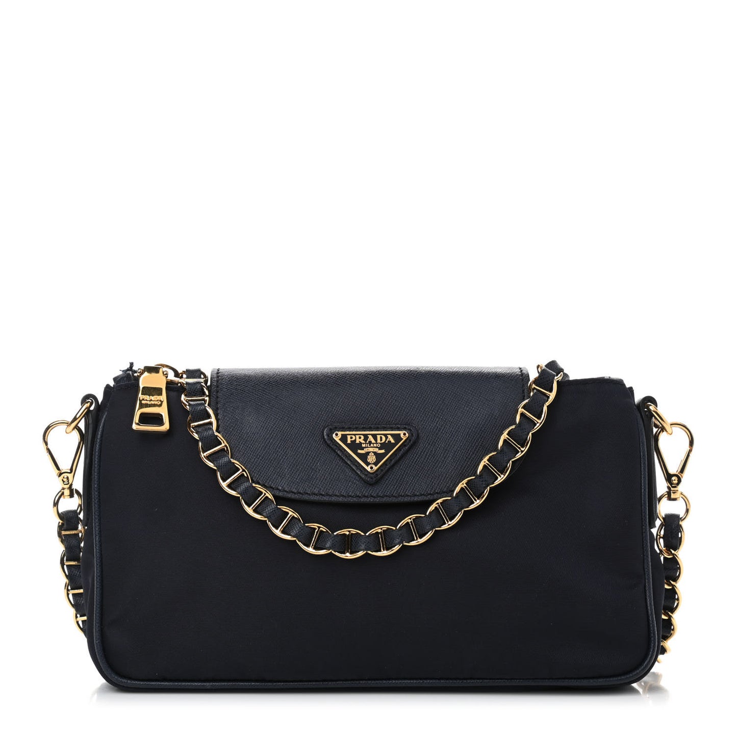 Tessuto Nylon Saffiano Crossbody Bag Bleu