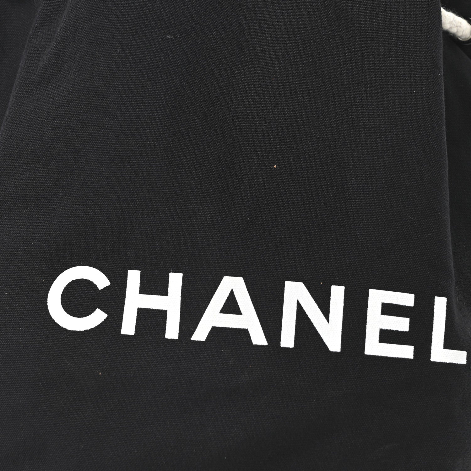 Chanel Canvas Drawstring Backpack Black White 7 of 9