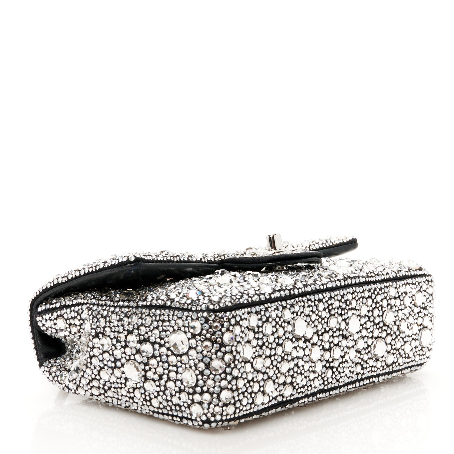 Chanel Satin Strass Mini Flap Silvery 4 of 12