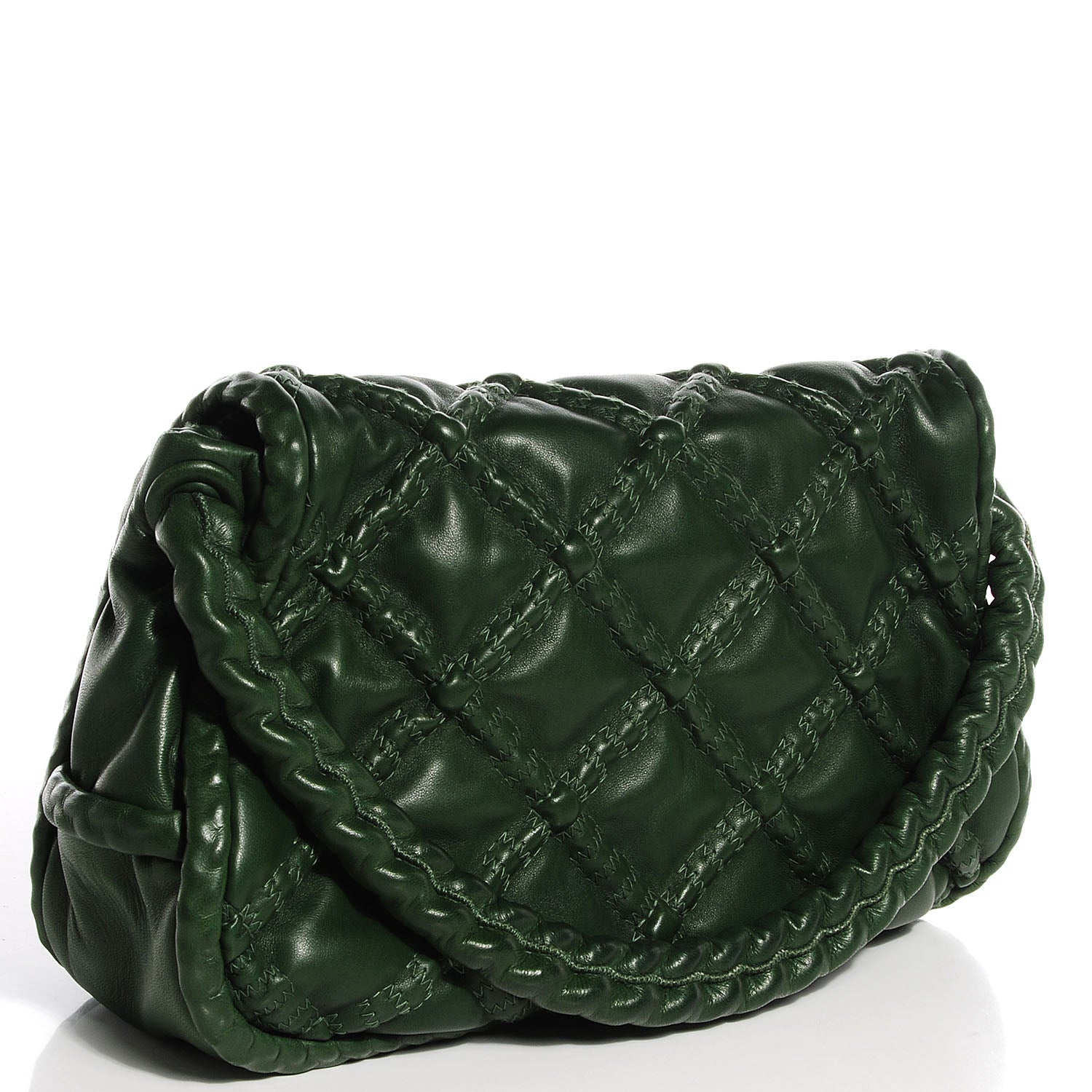 Chanel Lambskin Hidden Chain Flap Green 3 of 9