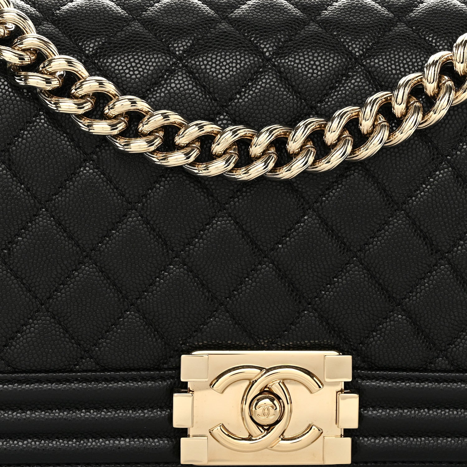 Chanel Caviar Quilted Medium Boy Flap Black 8 of 11