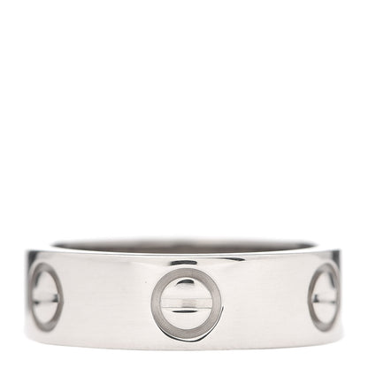 Cartier 18K White Gold 5.5mm LOVE Ring 50 5.25 1 of 4