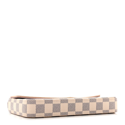 Louis Vuitton Damier Azur Pochette Felicie Chain Wallet Rose Ballerine 5 of 10
