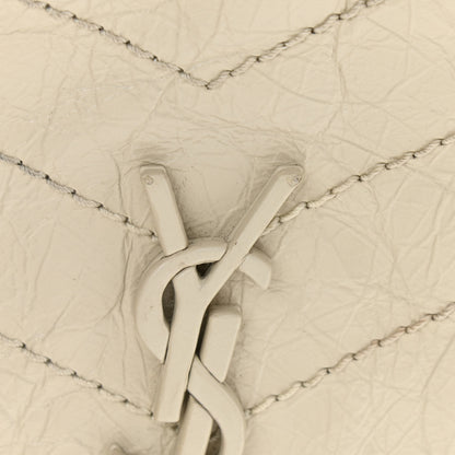 Saint Laurent Crinkled Calfskin Matelasse Monogram Niki Chain Wallet Crema Soft 13 of 14