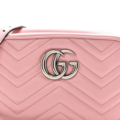 Gucci Calfskin Matelasse Small GG Marmont Chain Shoulder Bag Wild Rose 8 of 11