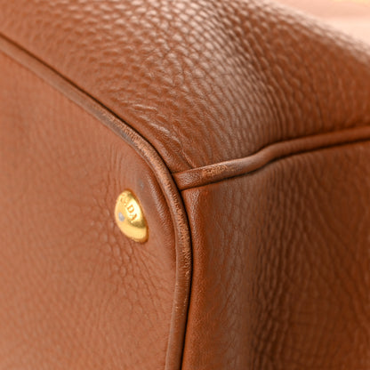 Prada Vitello Daino Large Double Zip Tote Brandy 11 of 11