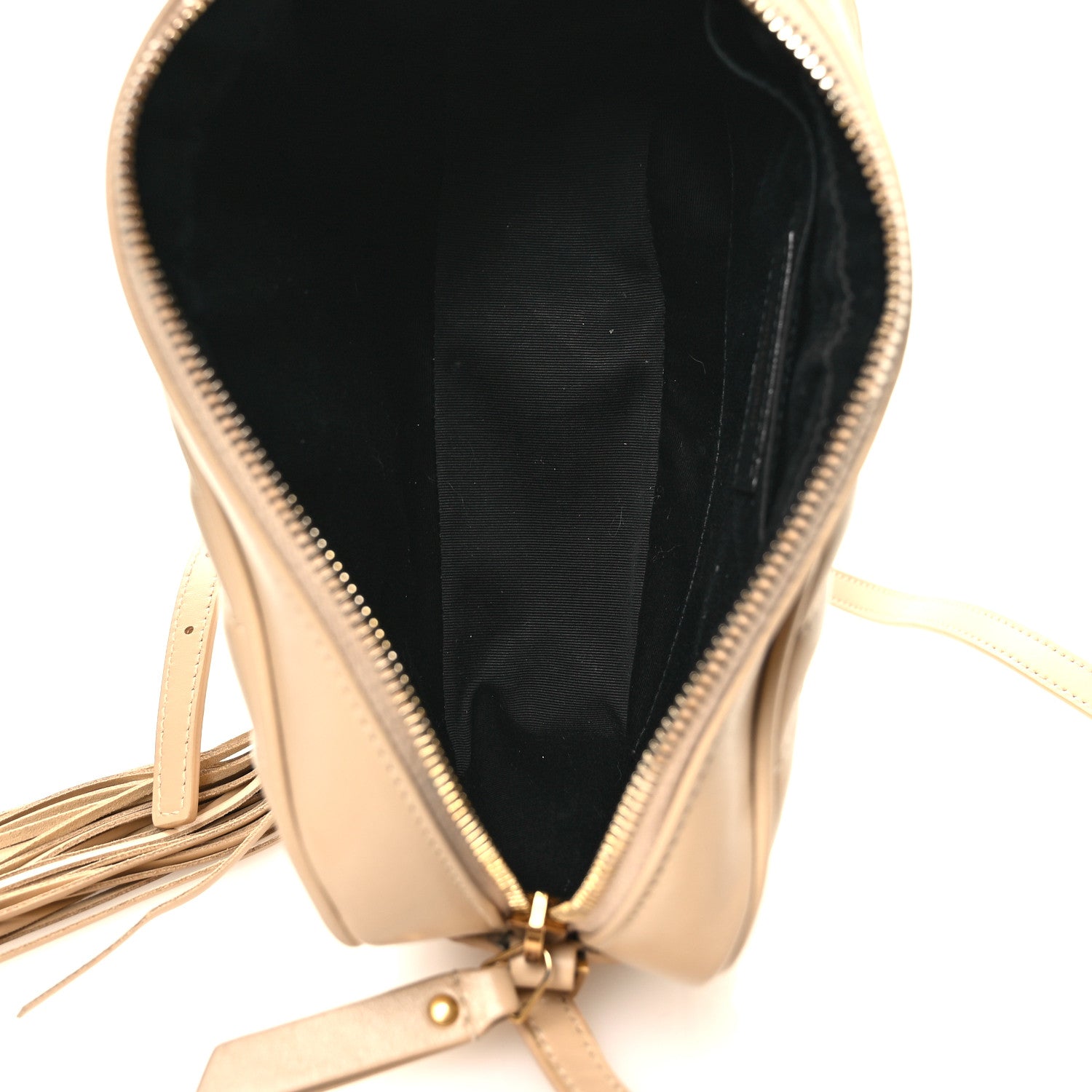 Saint Laurent Calfskin Matelasse Monogram Lou Camera Bag Dark Beige 5 of 13