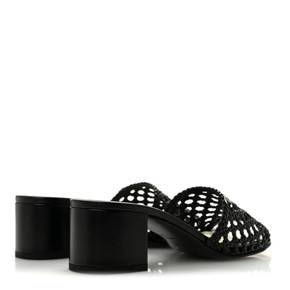 Chanel Goatskin Braided Mules 35 Black 5 of 8