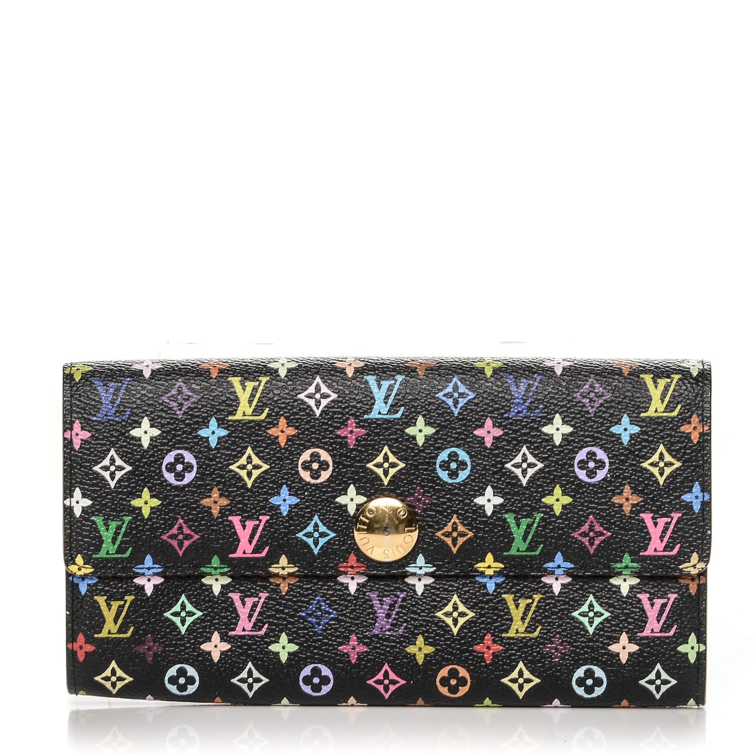 Louis Vuitton Monogram Multicolor Sarah Wallet Black 1 of 6