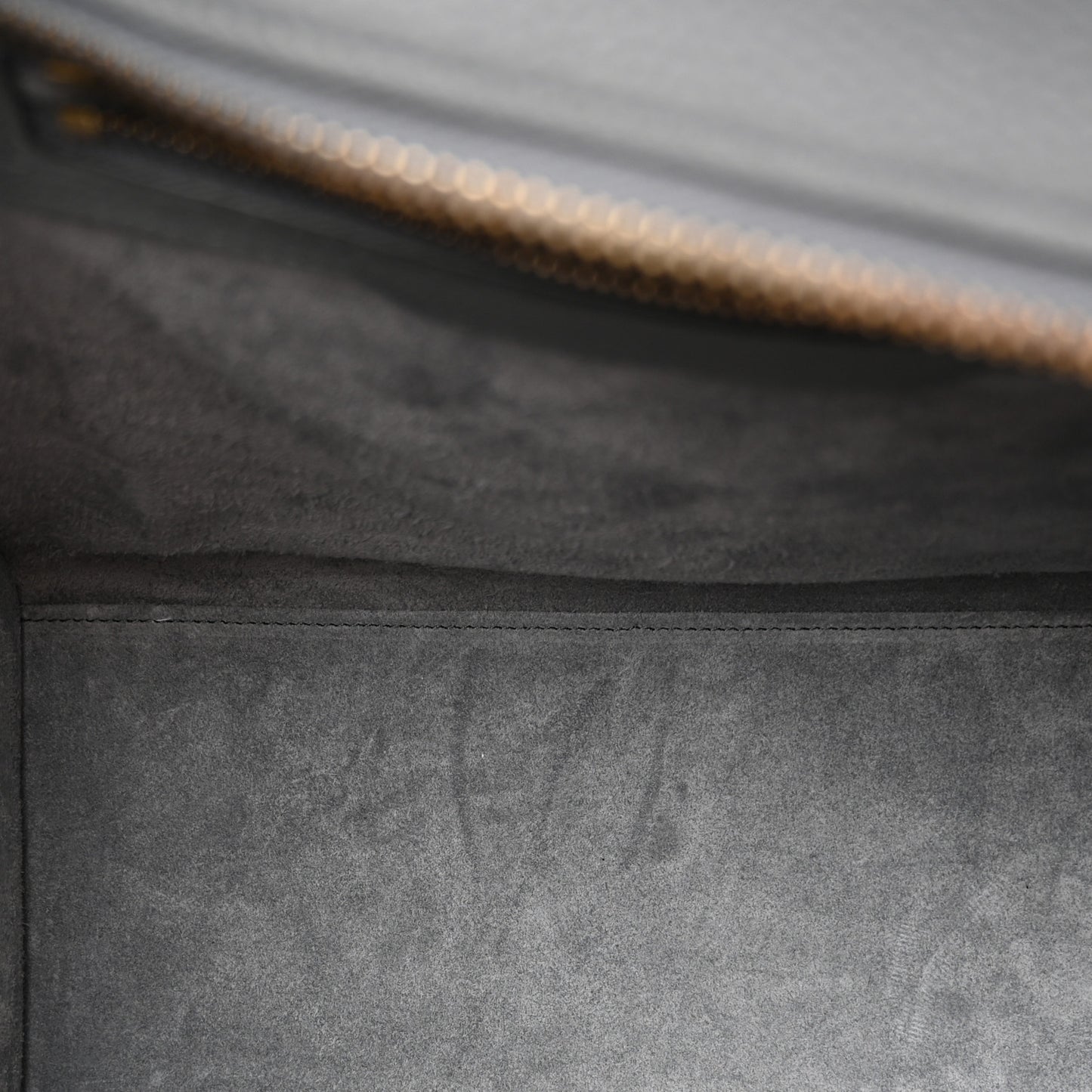 Baby Drummed Calfskin Micro Luggage Kohl
