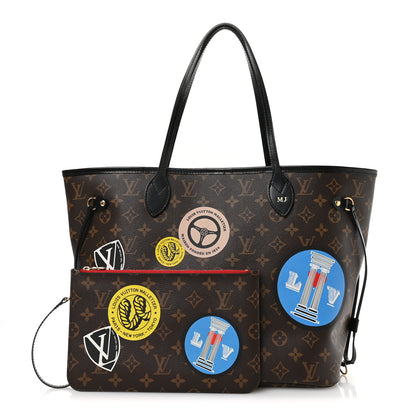 Louis Vuitton Monogram World Tour Neverfull MM 3 of 12