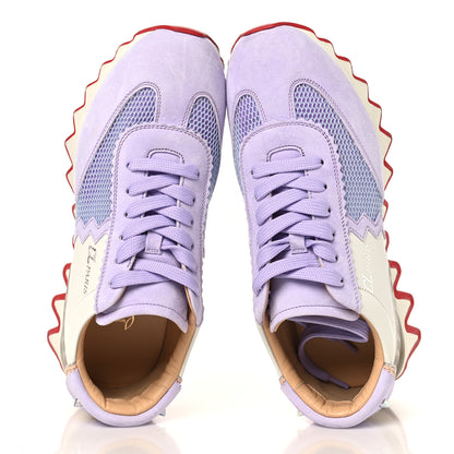 Christian Louboutin Suede Mesh Calfskin Neoprene Loubishark Sneakers 39.5 Lilac Smoke 2 of 8