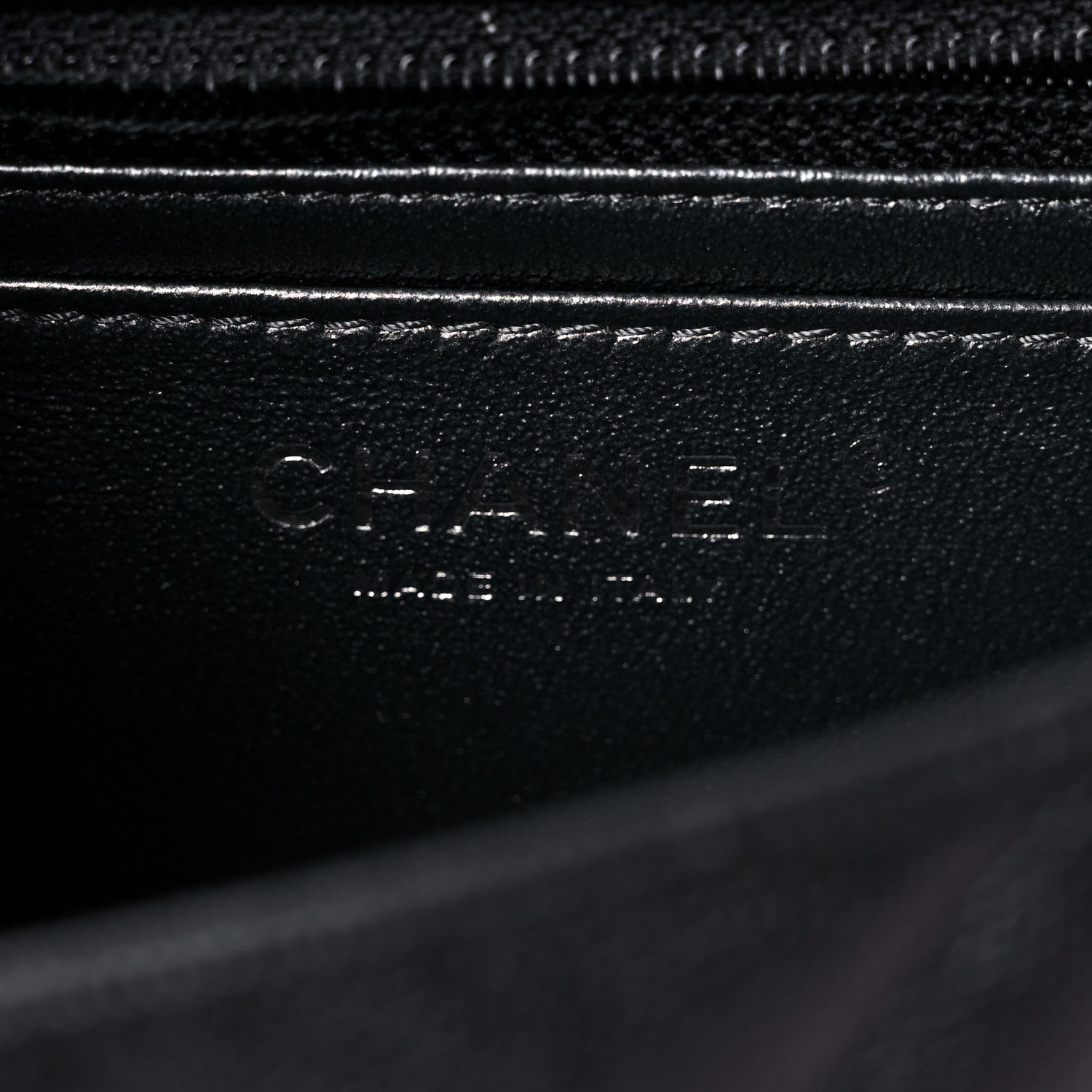 Chanel Metallic Caviar Chevron Quilted Mini Rectangular Flap Black 6 of 10