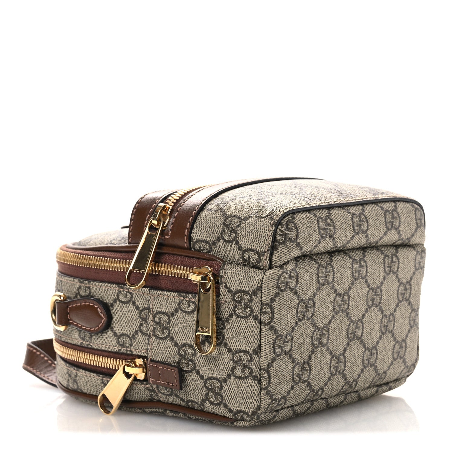 Gucci GG Supreme Monogram Azalea Calfskin Retro Interlocking G Multi-Function Bag Beige Ebony Brown Sugar 4 of 10