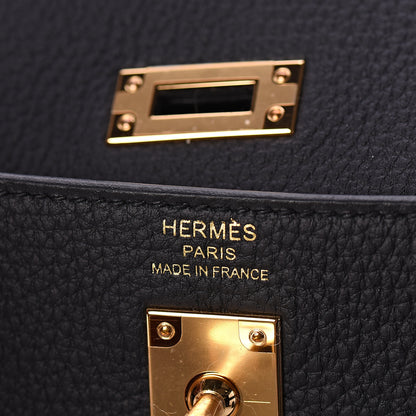 Hermes Togo Kelly Retourne 25 Black 7 of 31