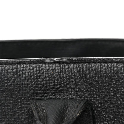 Burberry Derby Calfskin House Check Medium Banner Tote Black 17 of 28