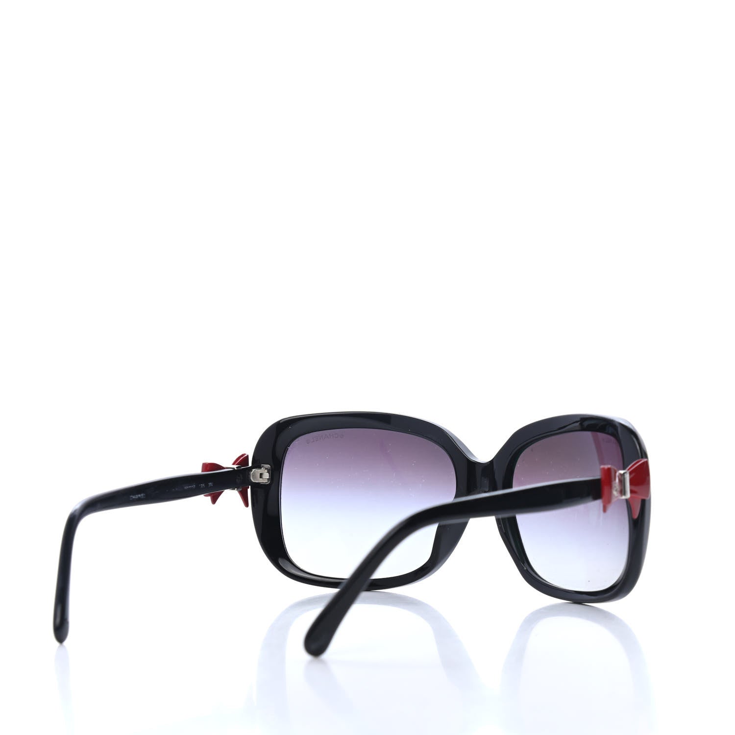 Chanel Acetate CC Bow Sunglasses 5171 Black Red 4 of 4