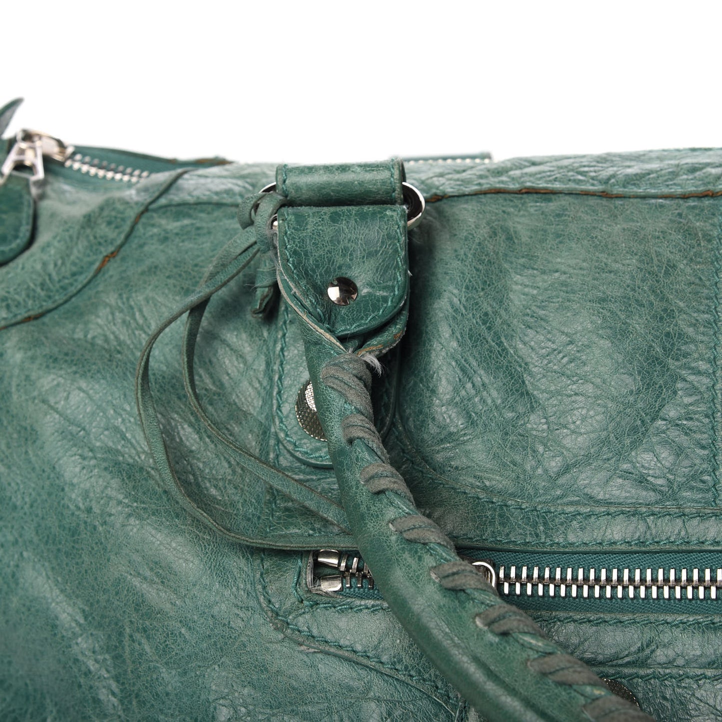Agneau Giant 21 Silver Hardware Weekender Vert Sauge