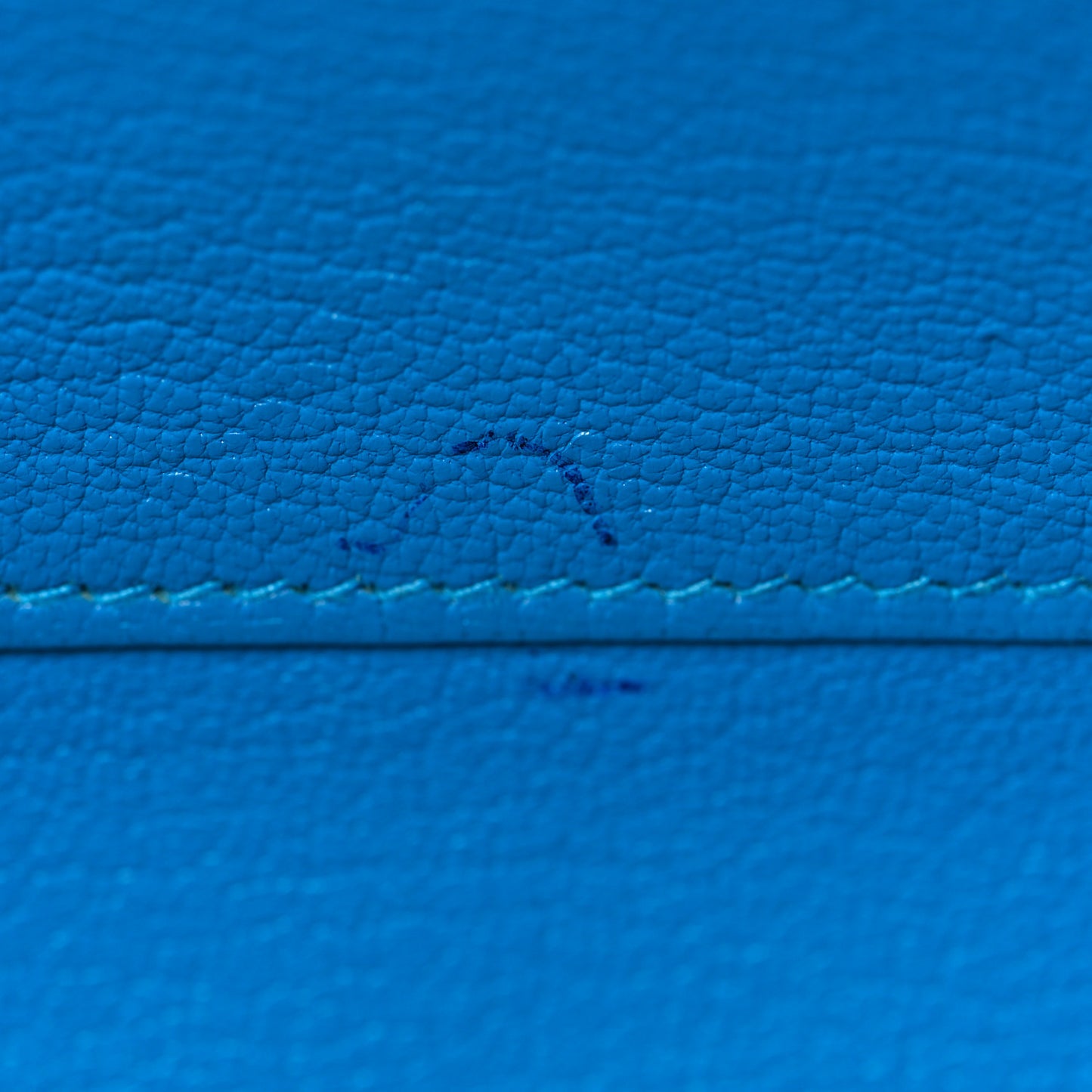 Taurillon Clemence Birkin 30 Bleu Zanzibar