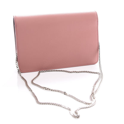 Fendi Vitello Studded Tube Wallet on Chain Pink 2 of 10