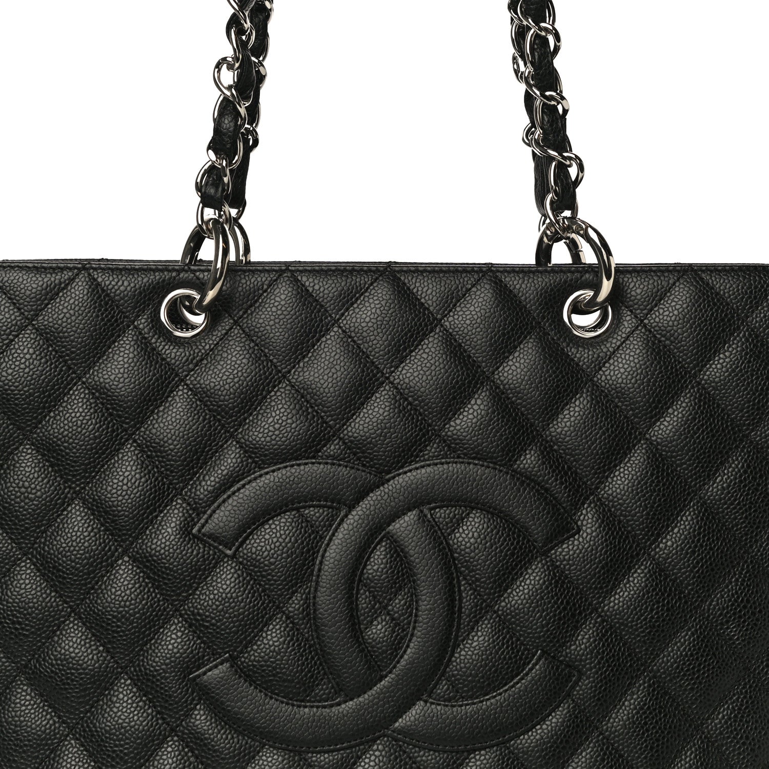 Chanel Caviar Quilted Grand Shopping Tote GST Black 8 of 10