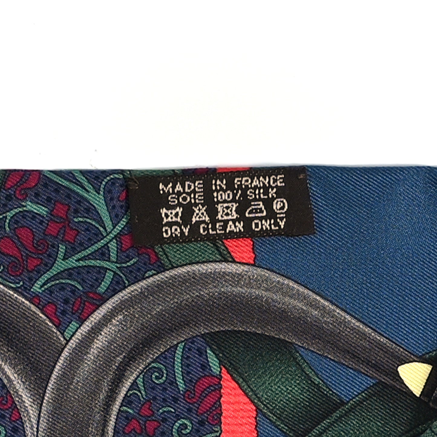 Silk Grand Manege Fleuri Twilly Vert Loden Corail Jaune Pale