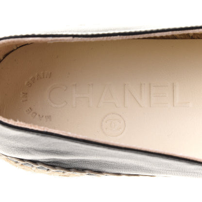 Chanel Lambskin CC Espadrilles 36 Black 6 of 10
