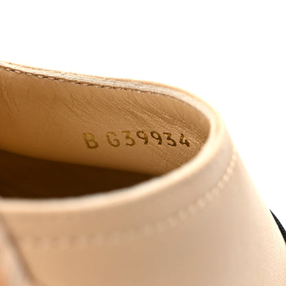 Chanel Lambskin Grosgrain CC Espadrilles Wedges 37 Beige Black 8 of 8