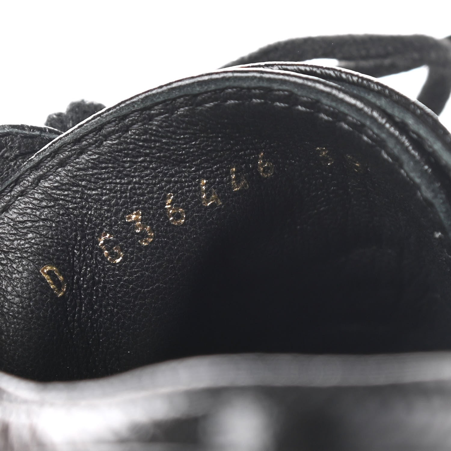 Chanel Shiny Crumpled Lambskin CC Lace Up Oxfords 38 Black 9 of 9