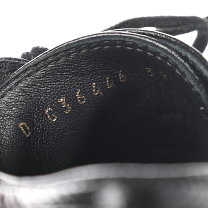 Chanel Shiny Crumpled Lambskin CC Lace Up Oxfords 38 Black 9 of 9