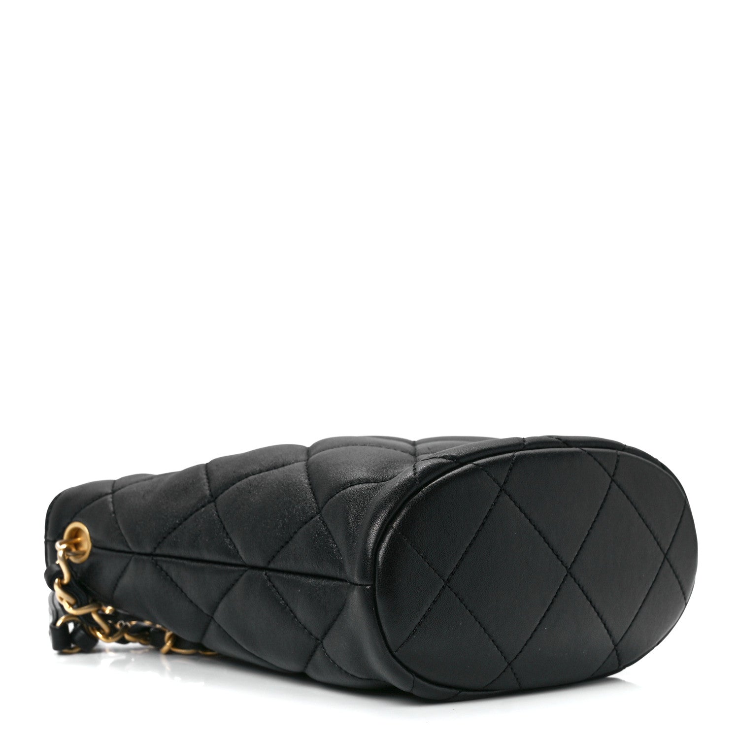 Chanel Lambskin Plexiglass Quilted Coco Love Bucket Bag Black 4 of 11
