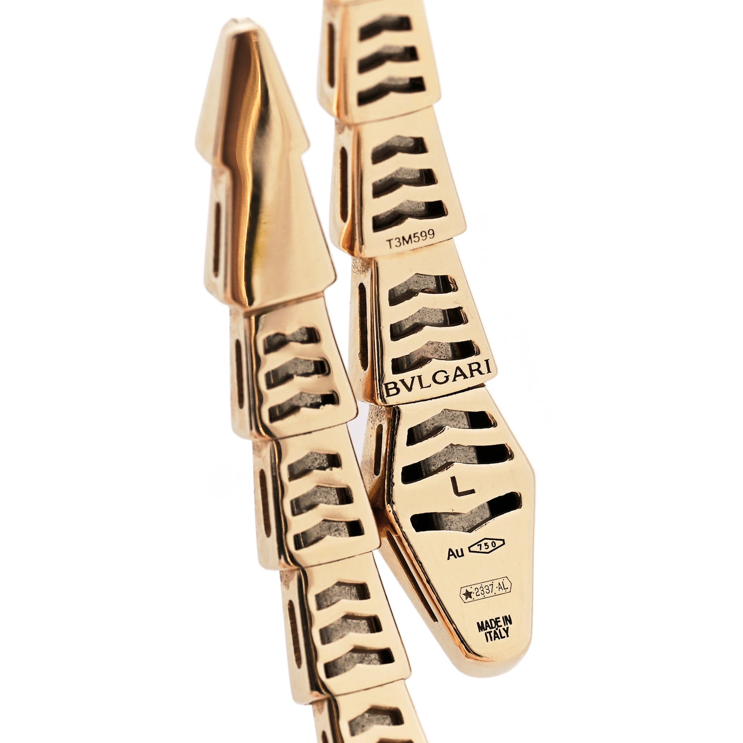 18K Yellow Gold Serpenti Viper Bracelet L
